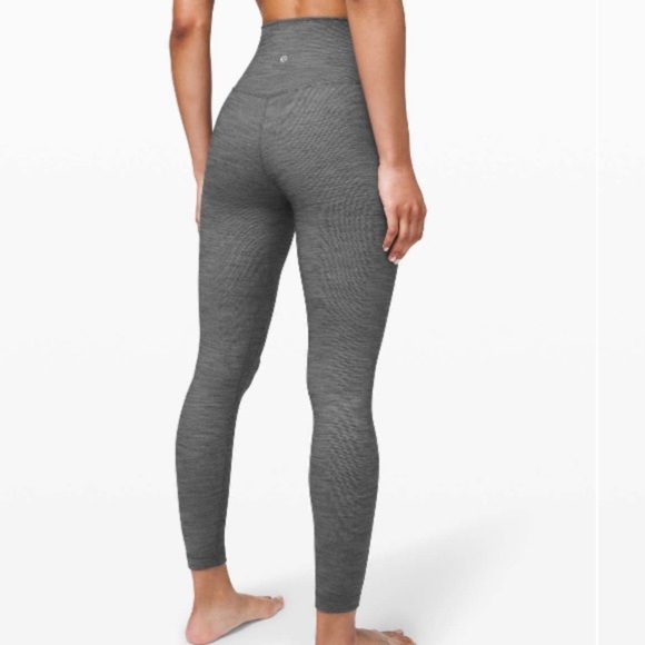 lululemon athletica Pants - Lululemon Align Pant II 25" Mini Heathered Herringbone Black White size 2